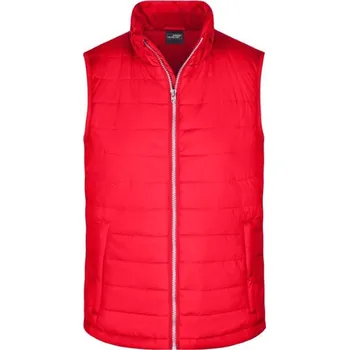 Pánská móda DAIBER JN 1136 / Pánská prošívaná vesta - red XXL