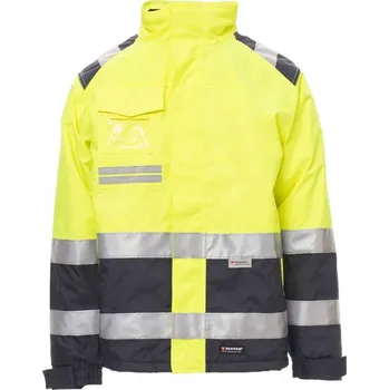 pracovní bunda PAYPER HISPEED 000347-0091 / Dvoubarevná zateplená reflexní bunda - yellow/navy blue 4XL