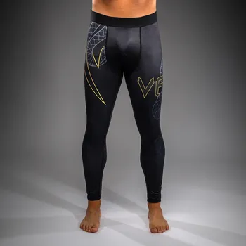 Pánské legíny Pánské sportovní legíny Venum Serpenti - Black/Silver/Gold Velikost: S