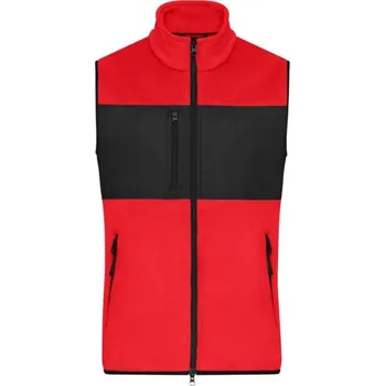 Pánské oblečení DAIBER JN 1310 / Pánská fleecová vesta - red/black S