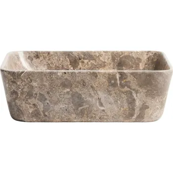 Umyvadlo Kave Home Šedé mramorové umyvadlo na desku Darnen 40 x 40 cm