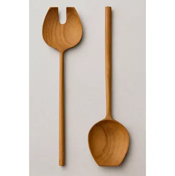 House Doctor Lžíce na salát Grabi, dřevěné, 2 díly