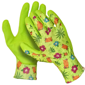 Pracovní rukavice DYKENO GARDAN LX 003-K98 / Povrstvené rukavice na zahradu - zelená 8