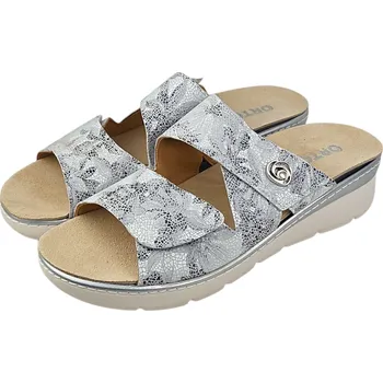 Dámské pantofle IIP2 - 418-blue zdravotní lehké kožené nazouváky s podporami kleneb nožních 37