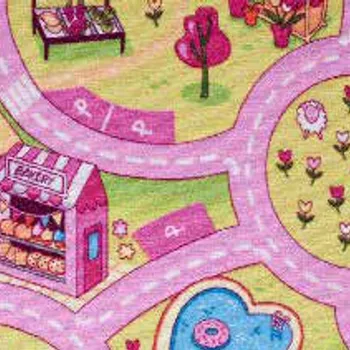 Koberec IDEAL DĚTSKÝ METRÁŽOVÝ KOBEREC PINK TOWN 8201 BARVA: Vícebarevný, ŠÍŘKA: 4 m