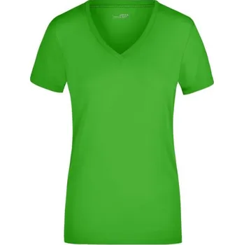 Dámské tričko DAIBER JN 928 / Dámské elastické tričko s výstřihem do V - lime green XL