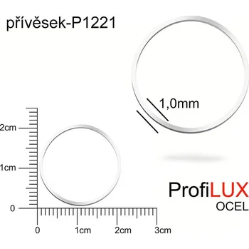 Přívěsek Přívěsek Ocel ozn-P1221 KRUH velikost pr.20mm. Síla 1,0mm. Řada přívěsků ProfiLUX