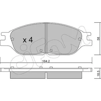 Auto-moto Sada brzdových destiček, kotoučová brzda CIFAM 822-682-0