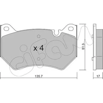 Auto-moto Sada brzdových destiček, kotoučová brzda CIFAM 822-1170-0
