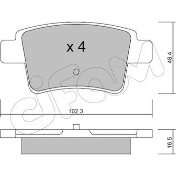 Brzdová destička Sada brzdových destiček, kotoučová brzda CIFAM 822-801-0