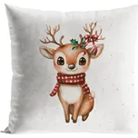 Vánoční polštář VÁNOČNÍ JELÍNEK 40x40 cm Mybesthome Varianta: Povlak na polštář s prošívanou výplní, 40x40 cm