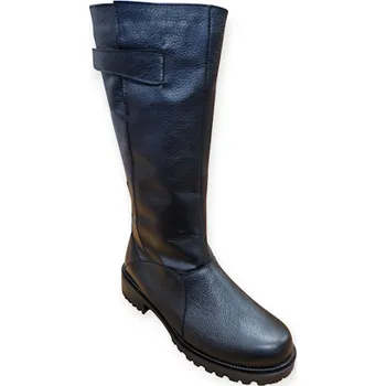 Dámské kozačky Dámské vysoké kožené kozačky OrtoPlus T4114-100 černé Velikost: 39