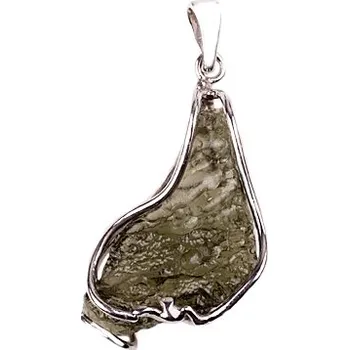 Přívěsek vltavín - stříbrný přívěsek (156V) povrchová úprava: zlacené