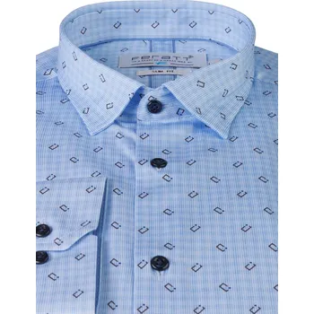 FERATT Košile AMOS modrá SLIM Velikost: M