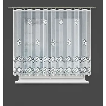 Záclona Dekorační žakárová záclona s řasící páskou SAKKARA 140 bílá 300x140 cm MyBestHome