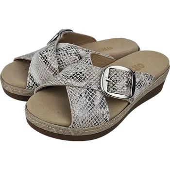 Dámské pantofle IP.AN1.81X - PBB Dámské nazouváky s velkou sponou, imitace hadí kůže, doprodej 37