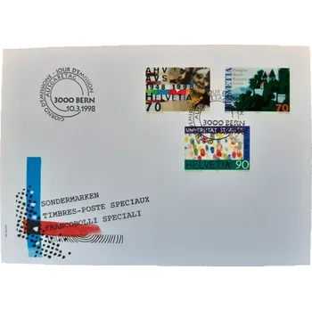 Poštovní známka ŠVÝCARSKO FDC 1640/2, výročí, r. 1998