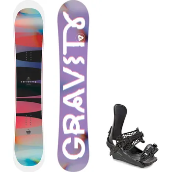 Snowboard Gravity snowboards Snowboard komplet Gravity Trinity 25/26 + vázání RAVEN King Velikost: 152 cm, Velikost vázání: XL