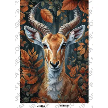 Umělecký papír Rýžový a soft papír na decoupage - Animal zvířata - KB3404 Materiál: Soft, Rozměr: A4