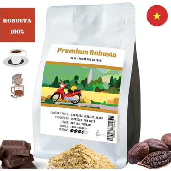 Káva Dak Lak Vietnamská káva Premium, zrnková 250 g