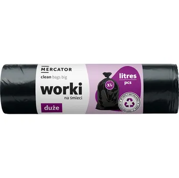 Pytle na odpadky Mercator Medical Pytle na odpad 120 l, černé, 70x105 cm, 25 ks v roli