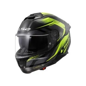 Helma na motorku Moto přilba LS2 FF808 Stream II Fury Black H-V Yellow - XS(53-54)