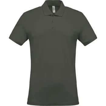Pánská móda KARIBAN VINTAGE K254 / Pánské piqué polo - dark khaki XXXL