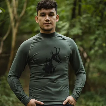 Pánské tričko TERMOVEL Pánské tričko KAMZÍK PCE DLR khaki VELIKOST: 2XL