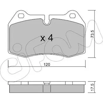 Auto-moto Sada brzdových destiček, kotoučová brzda CIFAM 822-645-0