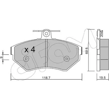 Brzdový systém Sada brzdových destiček, kotoučová brzda CIFAM 822-215-0