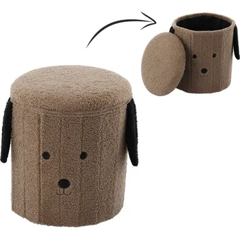 Taburet 2energy Dětská taburetka s úložným prostorem, 28x28x34cm | hnědá