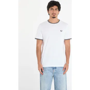 Pánské tričko Tričko FRED PERRY Twin Tipped T-Shirt White M