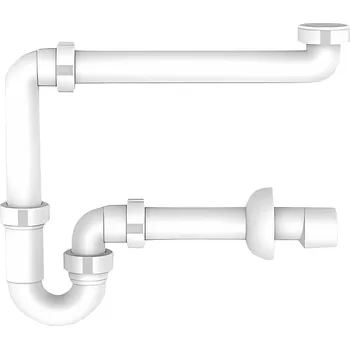 Umyvadlo Sanit - Prostorově úsporný odtok pro umyvadlo G1 1/4 x 40 mm, bílá 31.090.00.S000