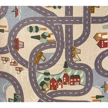 Koberec IDEAL DĚTSKÝ METRÁŽOVÝ KOBEREC PLAY ROAD 8200 BARVA: Vícebarevný, ŠÍŘKA: 4 m