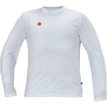 pracovní tričko CERVA NOYO ESD LS / Tričko ESD s dlouhým rukávem - bílá XS