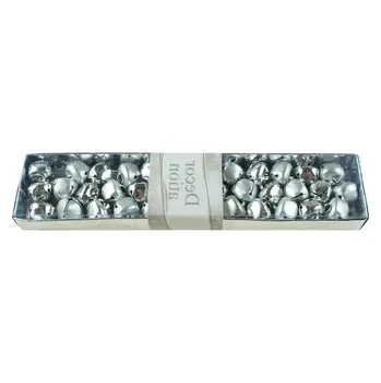 Vánoce Rolničky v krabičce stříbrné 1,5 cm, 36 ks