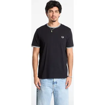 Pánské tričko Tričko FRED PERRY Twin Tipped T-Shirt Black M