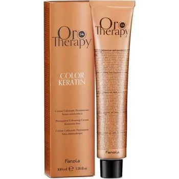 Barva na vlasy Fanola Oro Therapy Color Keratin Oro Puro profesionální permanentní barva na vlasy 100 ml, 9.1