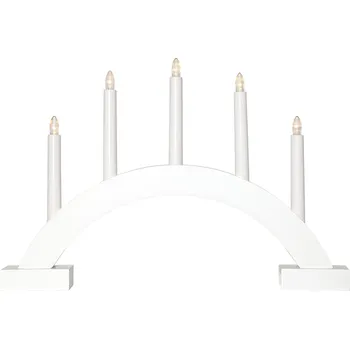 Svícen STAR TRADING Abbe White Bílá