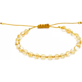 Náramek Sadré Citrín náramek s pozlacenými korálky průhledná