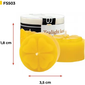 Výroba svíčky Lysoň Silikonová forma na svíčky - čajová svíčka jetel - 1,8 cm - FS503