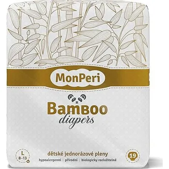 Plenkové kalhoty MonPeri Bamboo EKO L (vel. 4) 8–13 kg 19 ks