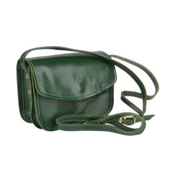 Kabelka NovaKabelka.cz Kožená italská crossbody kabelka Lona Verde Scura