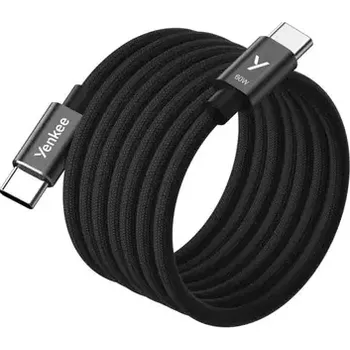 Datový kabel YENKEE YCU MAGNETIC 03 Kabel USB-C (M) - USB-C (M) 1.5m černá (8590669394500)