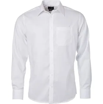 Pánská košile DAIBER JN 682 / Pánská mikro keprová košile s dlouhým rukávem - white XXL