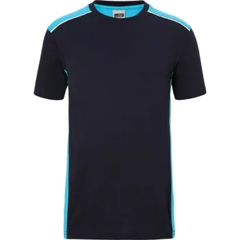 Pánská móda DAIBER JN 860 / Pánské pracovní tričko - navy/turquoise XXXL