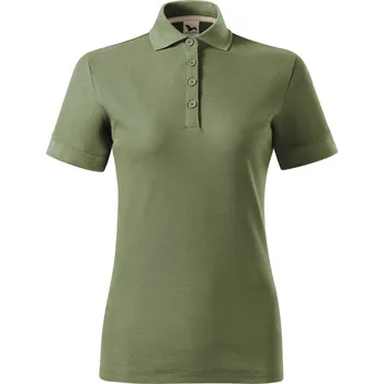 Dámské tričko MALFINI PRIME (GOTS) 235 / Dámská polokošile z organické bavlny, krátký rukáv - khaki XS