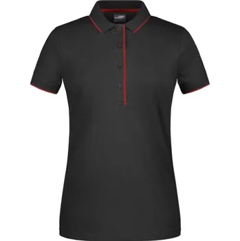 DAIBER JN 727 / Dámská polokošile s kontrastní légou - black/red S