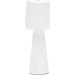 Kave Home Bílá kovová zahradní stolní LED lampa Arenys S
