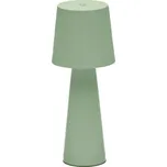 Kave Home Mátově zelená kovová zahradní stolní LED lampa Arenys S